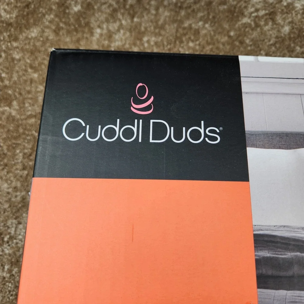 Cuddl Duds Plush Heated Blanket Twin Glacier Gray 10 Heat Settings Open Box